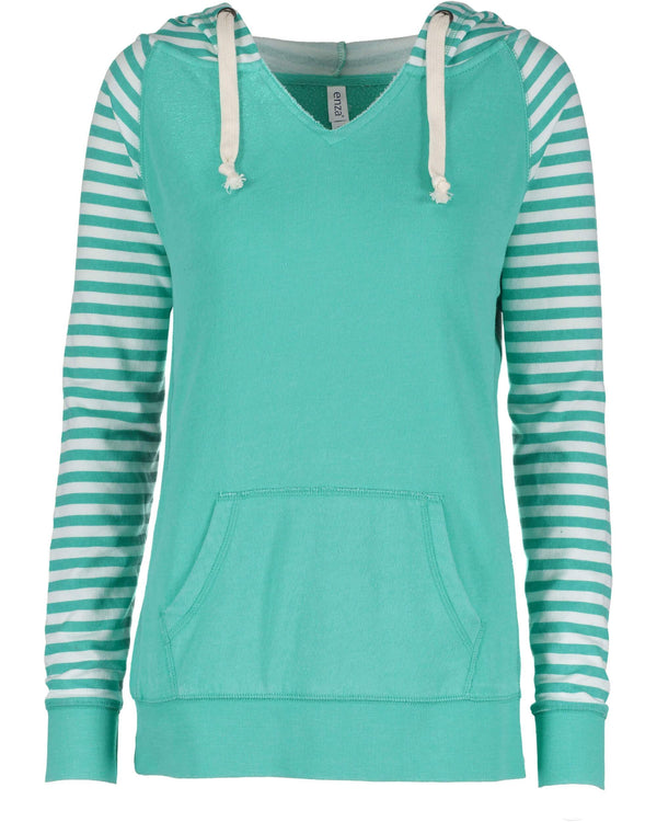 Women's Garment Wash Pullover (EZ375) - Tropical Drinks Design